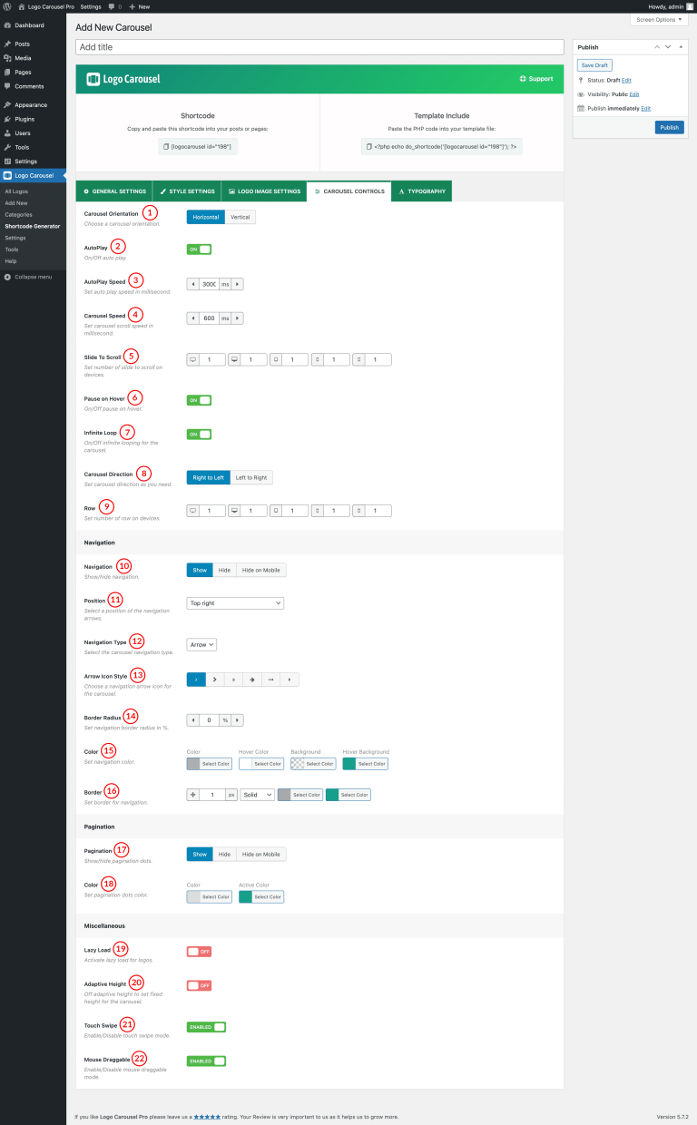 Carousel Controls - ShapedPlugin Docs